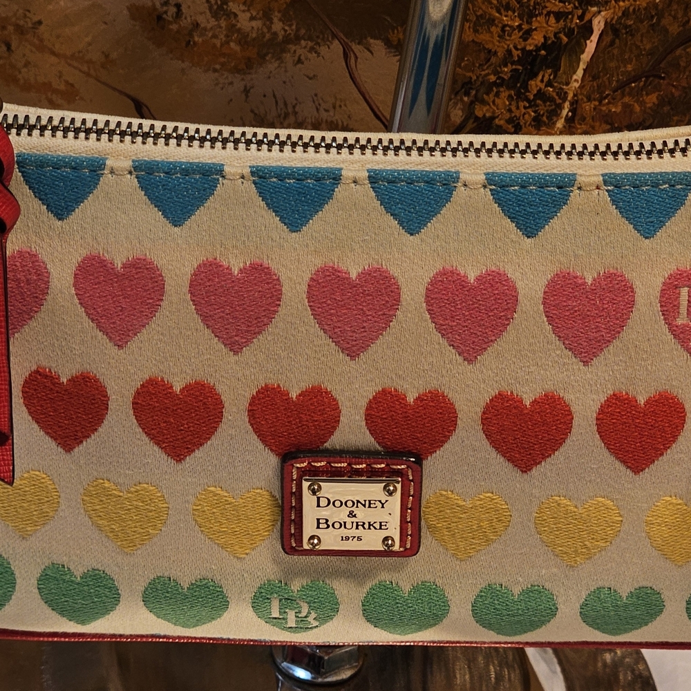 Dooney & Bourke Heart Pattern  Multicolor Crossbody Bag - Picture 14 of 15